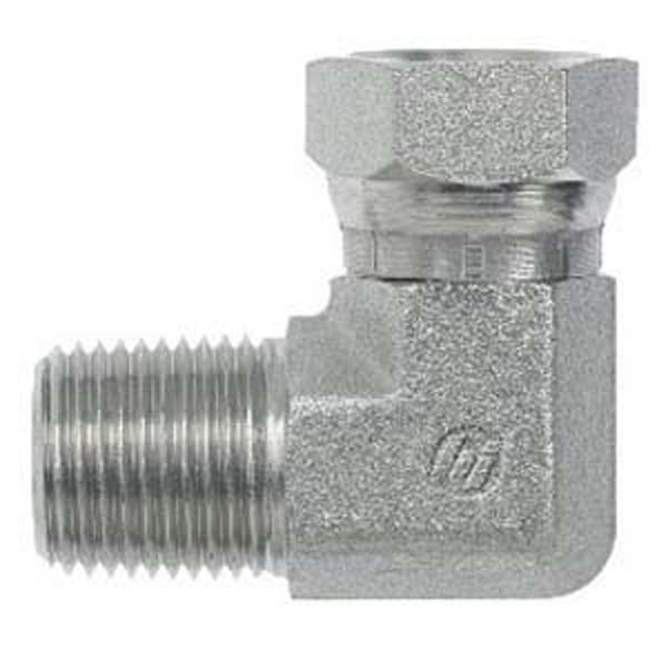 Steel Hose Adapters - Steel Connectors - 90 Deg Elbow Female Pipe Swivel to Male Pipe